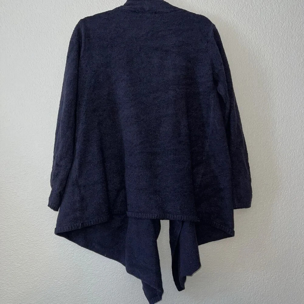 Barefoot Dreams Cardigan Womens L/XL Navy CozyChic Lite Island Wrap Duster Soft - Picture 7 of 7